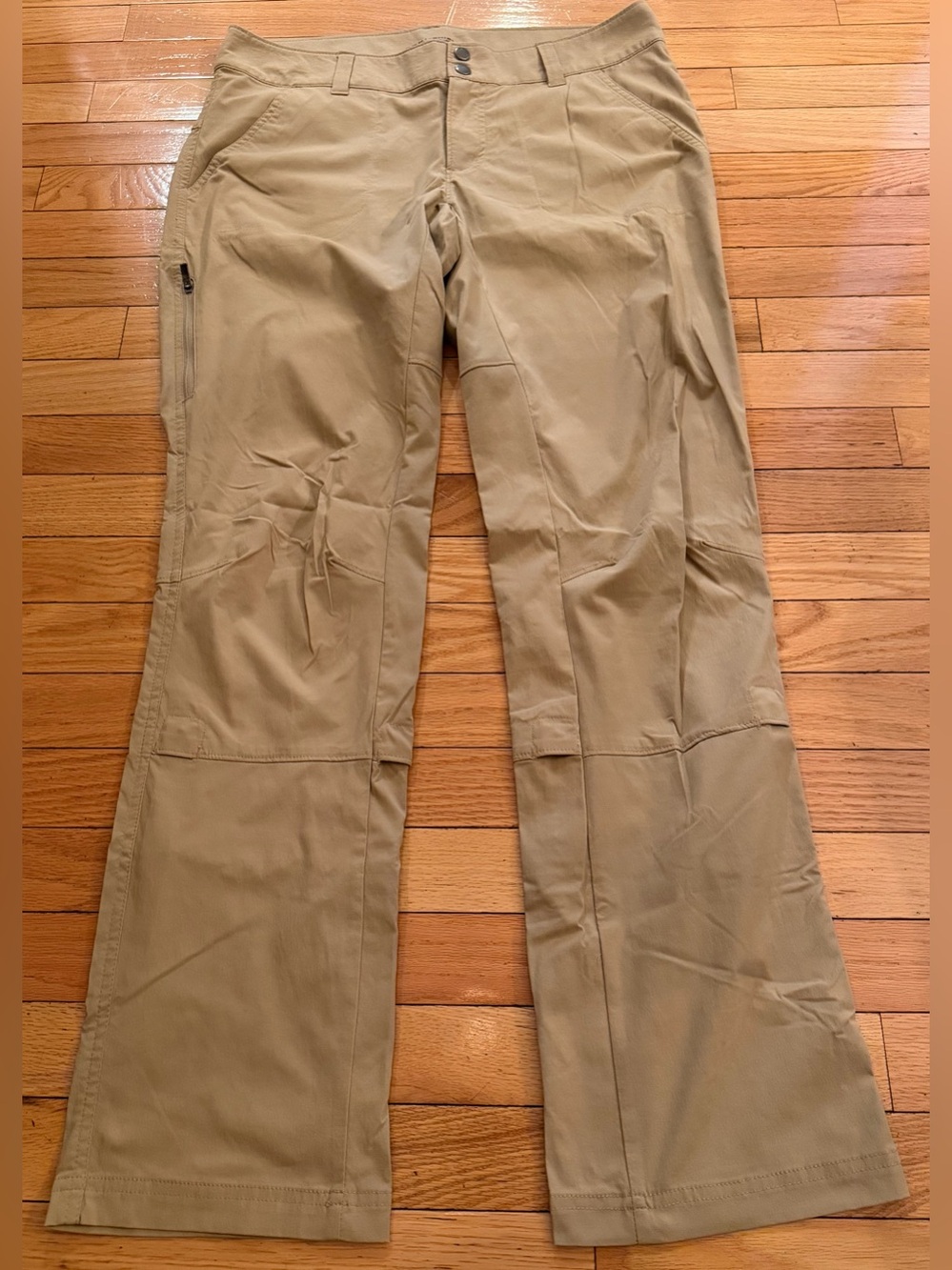 Columbia Khaki Omni-Shield Convertible Saturday Trail Pants Roll Tab Women’s 10